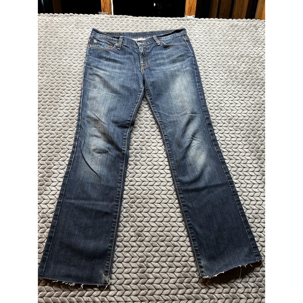 Lucky Brand Dungarees Sundown Straight Jeans Womens Size 8/29 Low Mid Rise Blue